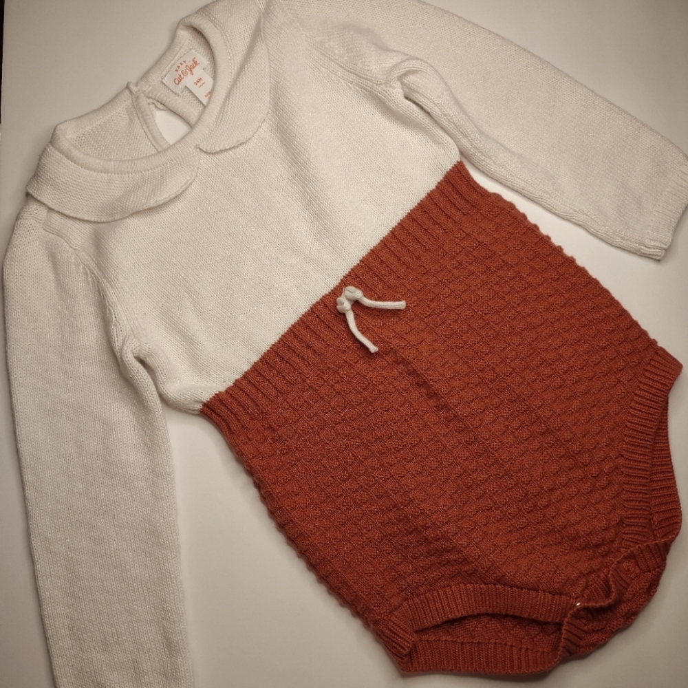 🌹 5 for $25 Fall Knit Romper 100% Cotton